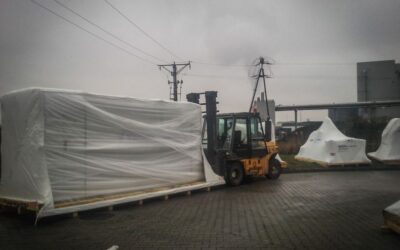 Niepołomice – rozładunek i transport elementów linii technologicznej