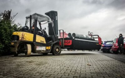 Transport wszelkich maszyn wózkiem widłowym