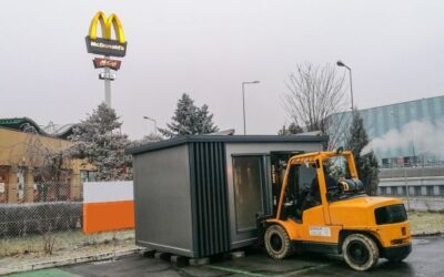 Usługi wózkiem widłowym. Ustawianie pakamery