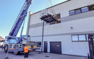 Tranport maszyny na piętro budynku