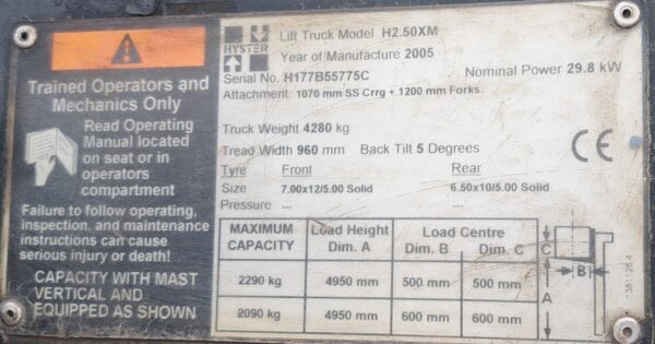 Wózek widłowy Hyster H2.50XM - obrazek 2