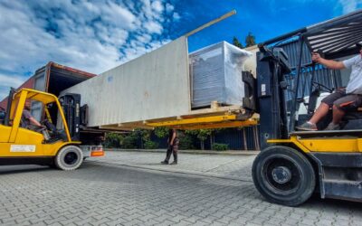 Usługi wózkiem widłowym Rozładunek towarów wielkogabarytowych Skrzyń Ciężkich maszyn i urządzeń Transport Relokacja Ustawianie w hali